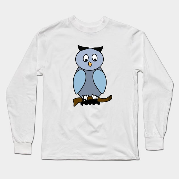 Cute Cartoon Owl Long Sleeve T-Shirt by JoeStylistics